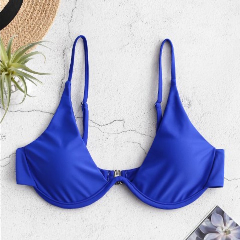 Royal blue bathing suit top (underwire)